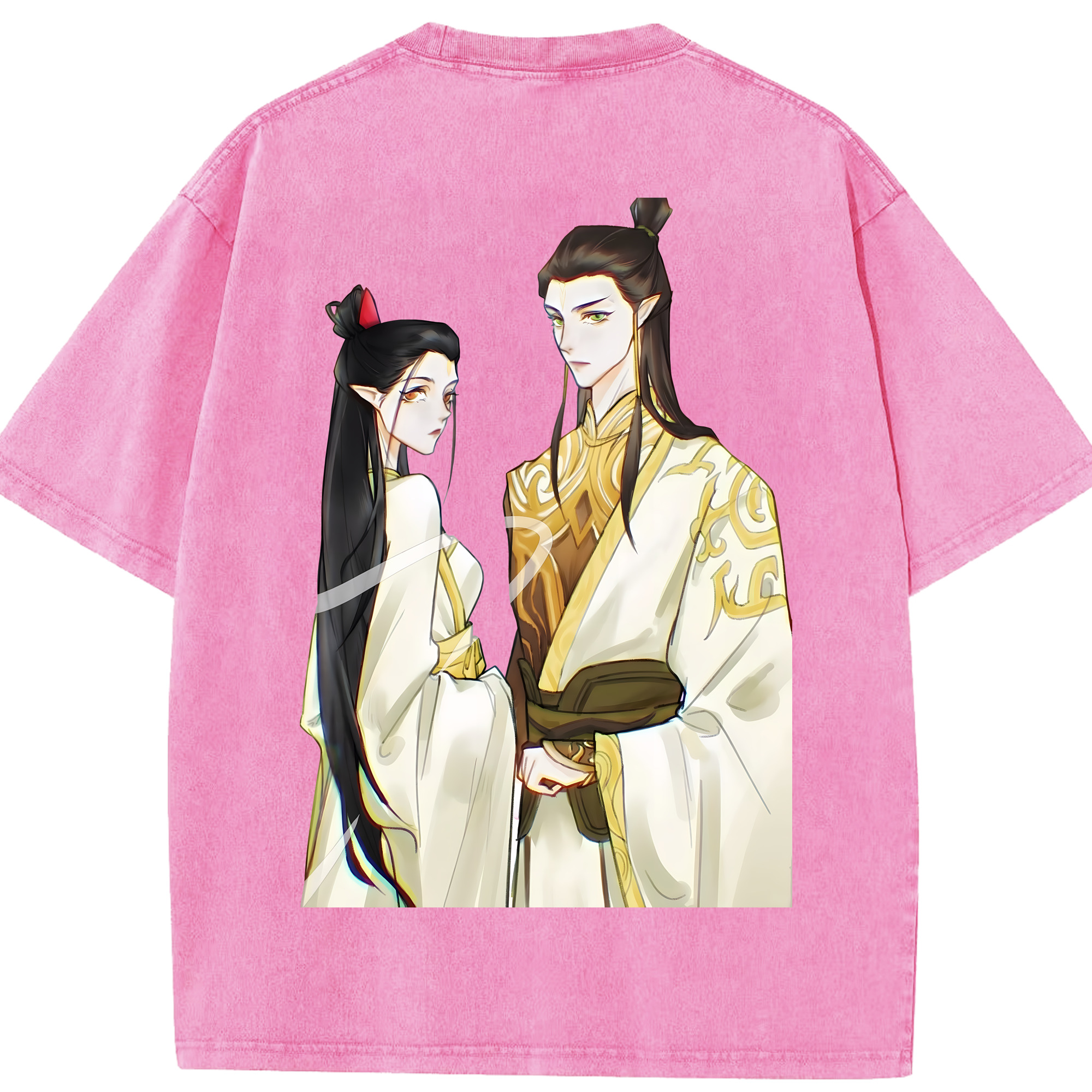 （画像用） Ne Zha 2 ナタ 魔童の大暴れ 綿100% ヴィンテージ風 半袖Tシャツ（背面プリント）
